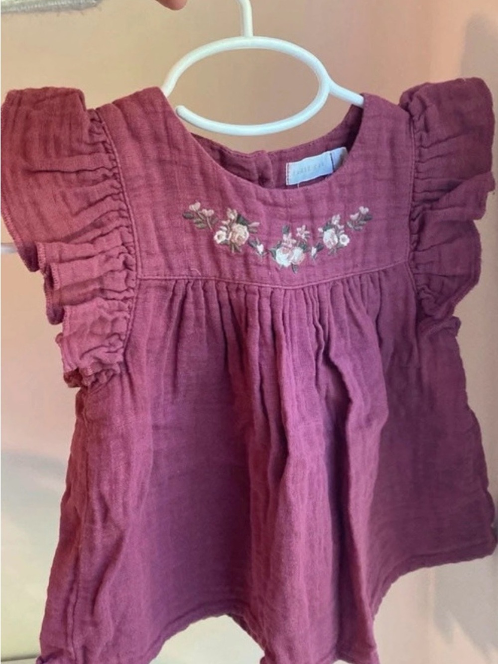 Jamie kay muslin Eleanor top - rasberry pink -2y